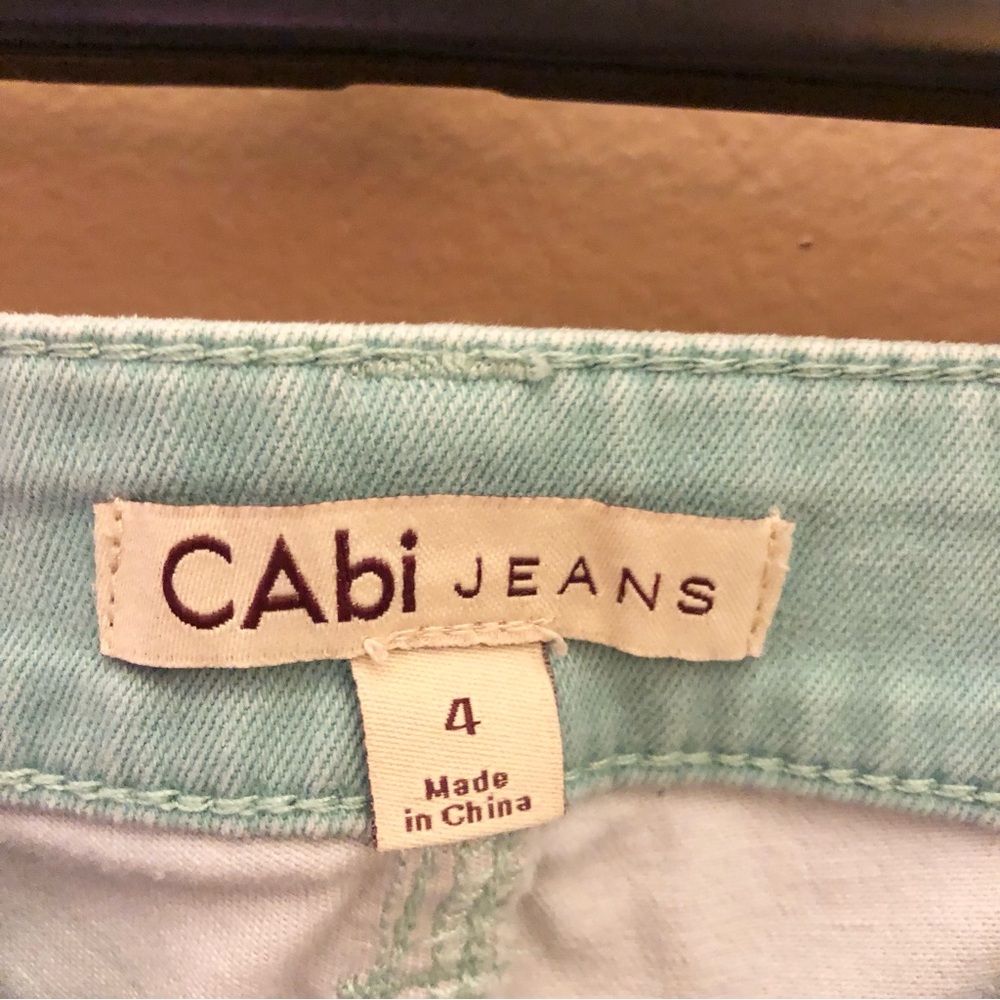 Cabi Skinny Jeans Thin Mint Green 4 - Picture 4 of 6